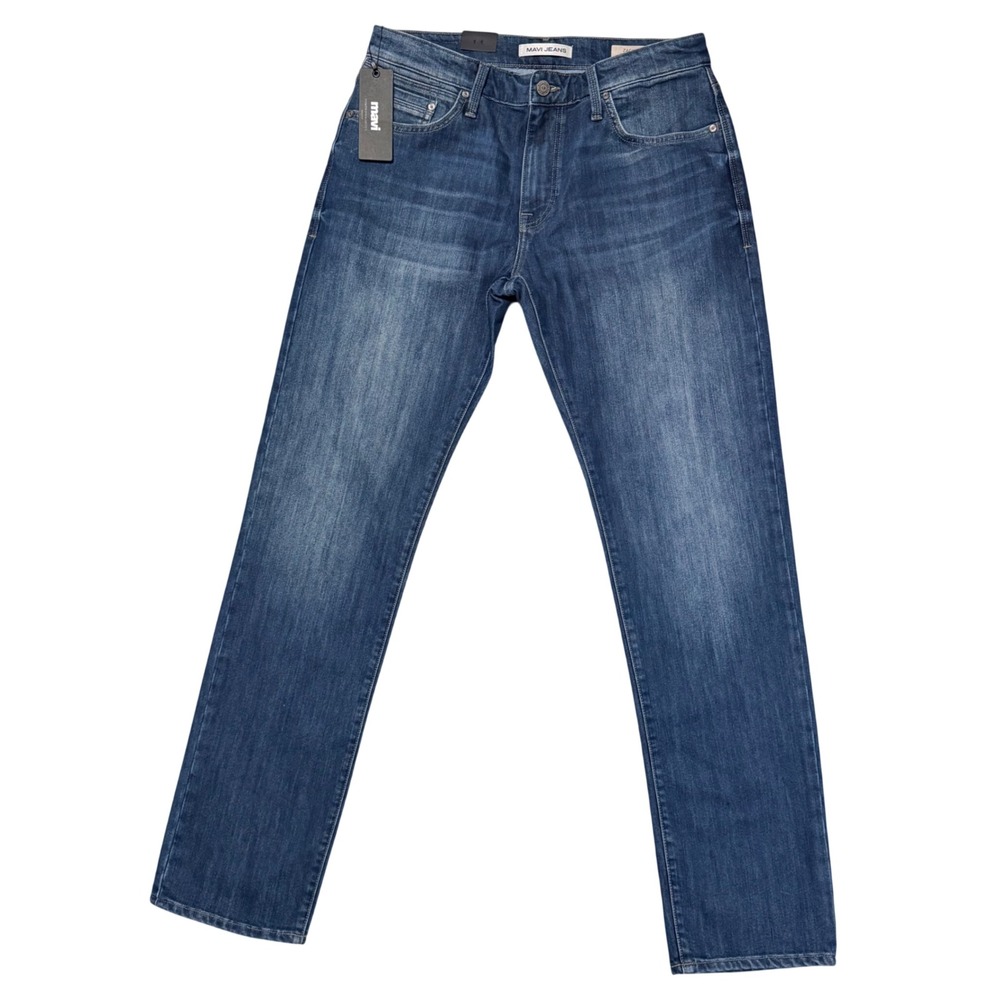 Mavi Zach Straight Leg Jeans Men 34x34 Blue Medium Wash Denim NWT